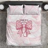 New Zealand Nurses RN Personalised Bedding Set Pink Stethoscope Coquette Bow Maori Motif LT9 Pink - Polynesian Pride