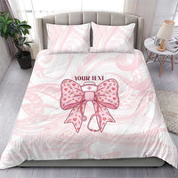 New Zealand Nurses RN Personalised Bedding Set Pink Stethoscope Coquette Bow Maori Motif LT9 - Polynesian Pride