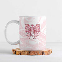 New Zealand Nurses RN Personalised Ceramic Mug Pink Stethoscope Coquette Bow Maori Motif LT9 Pink - Polynesian Pride