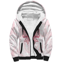 New Zealand Nurses RN Personalised Sherpa Hoodie Pink Stethoscope Coquette Bow Maori Motif