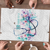 New Zealand Nurses RN Personalised Puzzle Stethoscope Floral Maori Motif LT9 - Polynesian Pride