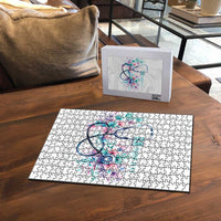 New Zealand Nurses RN Personalised Puzzle Stethoscope Floral Maori Motif LT9 - Polynesian Pride
