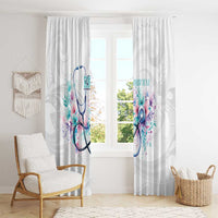 New Zealand Nurses RN Personalised Window Curtain Stethoscope Floral Maori Motif LT9 - Polynesian Pride