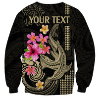 Custom Polynesian Sweatshirt Hawaiian Warriors with Tribal Shark Tattoos - Nude LT9 - Polynesian Pride