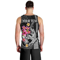 Custom Polynesian Men Tank Top Hawaiian Warriors with Tribal Shark Tattoos - White LT9 - Polynesian Pride