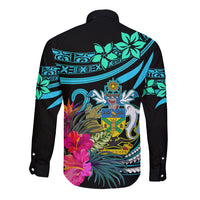 Solomon Islands Long Sleeve Button Shirt Happy Independence Day LT9 - Polynesian Pride