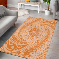 Tahitian Tiare Flower Area Rug Gold Polynesian Pattern LT9 - Polynesian Pride