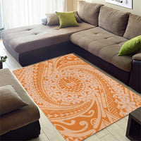 Tahitian Tiare Flower Area Rug Gold Polynesian Pattern LT9 - Polynesian Pride