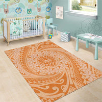 Tahitian Tiare Flower Area Rug Gold Polynesian Pattern LT9 - Polynesian Pride