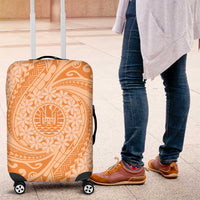 Tahitian Tiare Flower Luggage Cover Gold Polynesian Pattern LT9 Gold - Polynesian Pride