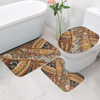 Hawaiian Style Tapa Bathroom Set Vintage Seamless Pattern - Polynesian Pride