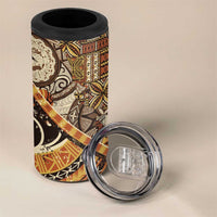 Hawaiian Style Tapa 4 in 1 Can Cooler Tumbler Vintage Seamless Pattern - Polynesian Pride