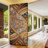 Hawaiian Style Tapa Door Cover Vintage Seamless Pattern - Polynesian Pride