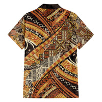 Hawaiian Style Tapa Family Matching Short Sleeve Bodycon Dress and Hawaiian Shirt Vintage Seamless Pattern LT9 - Polynesian Pride
