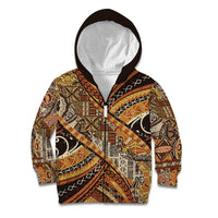 Hawaiian Style Tapa Kid Hoodie Vintage Seamless Pattern - Polynesian Pride