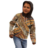 Hawaiian Style Tapa Kid Hoodie Vintage Seamless Pattern - Polynesian Pride