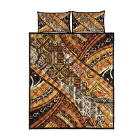 Hawaiian Style Tapa Quilt Bed Set Vintage Seamless Pattern - Polynesian Pride