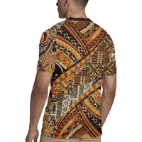 Hawaiian Style Tapa Rugby Jersey Vintage Seamless Pattern - Polynesian Pride