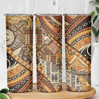 Hawaiian Style Tapa Skinny Tumbler Vintage Seamless Pattern - Polynesian Pride
