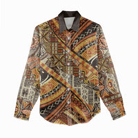 Hawaiian Style Tapa Women Casual Shirt Vintage Seamless Pattern - Polynesian Pride