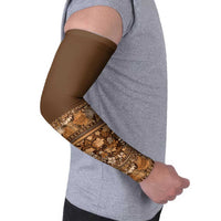 Hawaiian Tribal Elements Hibiscus Arm Sleeves Gold Pattern - Polynesian Pride