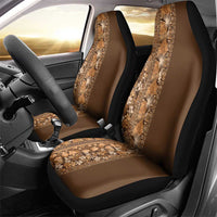 Hawaiian Tribal Elements Hibiscus Car Seat Cover Gold Pattern - Polynesian Pride