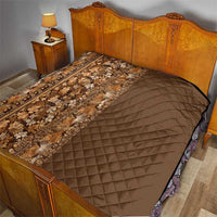 Hawaiian Tribal Elements Hibiscus Quilt Gold Pattern - Polynesian Pride