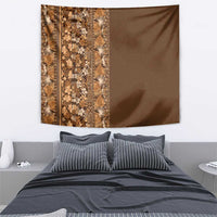 Hawaiian Tribal Elements Hibiscus Tapestry Gold Pattern - Polynesian Pride