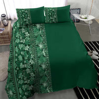 Hawaiian Tribal Elements Hibiscus Bedding Set Green Pattern - Polynesian Pride