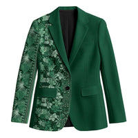 Hawaiian Tribal Elements Hibiscus Blazer Green Pattern - Polynesian Pride