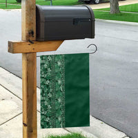 Hawaiian Tribal Elements Hibiscus Garden Flag Green Pattern - Polynesian Pride