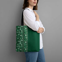 Hawaiian Tribal Elements Hibiscus Tote Bag Green Pattern - Polynesian Pride