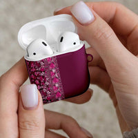 Hawaiian Tribal Elements Hibiscus AirPods Case Pink Pattern - Polynesian Pride