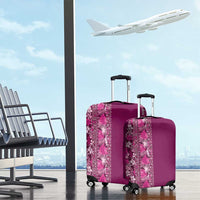 Hawaiian Tribal Elements Hibiscus Luggage Cover Pink Pattern LT9 - Polynesian Pride