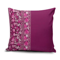 Hawaiian Tribal Elements Hibiscus Pillow Cover Pink Pattern - Polynesian Pride