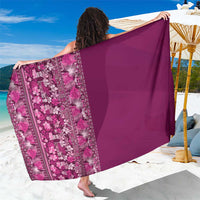 Hawaiian Tribal Elements Hibiscus Sarong Pink Pattern - Polynesian Pride