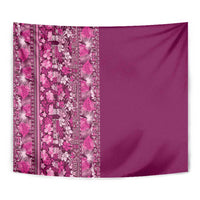 Hawaiian Tribal Elements Hibiscus Tapestry Pink Pattern - Polynesian Pride