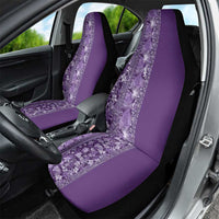 Hawaiian Tribal Elements Hibiscus Car Seat Cover Purple Pattern - Polynesian Pride