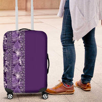 Hawaiian Tribal Elements Hibiscus Luggage Cover Purple Pattern LT9 Purple - Polynesian Pride