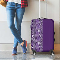 Hawaiian Tribal Elements Hibiscus Luggage Cover Purple Pattern LT9 - Polynesian Pride