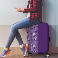 Hawaiian Tribal Elements Hibiscus Luggage Cover Purple Pattern LT9 - Polynesian Pride