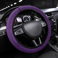 Hawaiian Tribal Elements Hibiscus Steering Wheel Cover Purple Pattern - Polynesian Pride