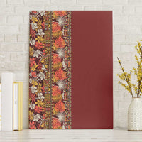 Hawaiian Tribal Elements Hibiscus Canvas Wall Art Red Pattern - Polynesian Pride