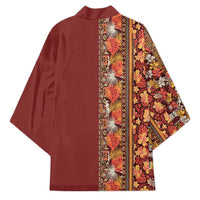 Hawaiian Tribal Elements Hibiscus Kimono Red Pattern - Polynesian Pride