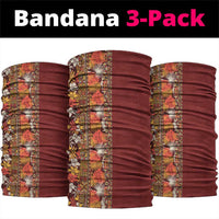 Hawaiian Tribal Elements Hibiscus Neck Gaiter Red Pattern LT9 package One Size: 25*50cm Red - Polynesian Pride