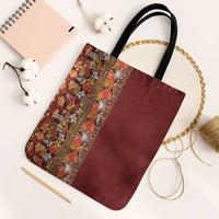 Hawaiian Tribal Elements Hibiscus Tote Bag Red Pattern LT9 Black Strap One Size Red - Polynesian Pride