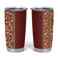 Hawaiian Tribal Elements Hibiscus Tumbler Cup Red Pattern - Polynesian Pride