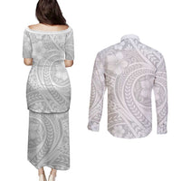 Lotu Tamaiti Samoan Polynesian Tribal Couples Matching Puletasi and Long Sleeve Button Shirt - Polynesian Pride