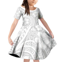 Lotu Tamaiti Samoan Polynesian Tribal Family Matching Off Shoulder Short Dress and Hawaiian Shirt - Polynesian Pride