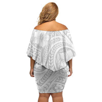 Lotu Tamaiti Samoan Polynesian Tribal Off Shoulder Short Dress - Polynesian Pride